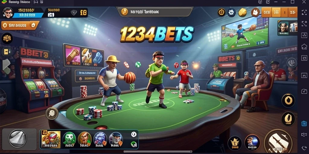 Tampilan gameplay mendebarkan dan strategis dari 1234BETS.