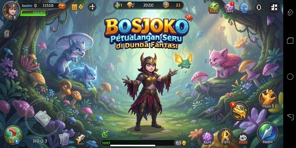 Screenshot utama menunjukkan aksi seru dalam gameplay BOSJOKO yang penuh petualangan.