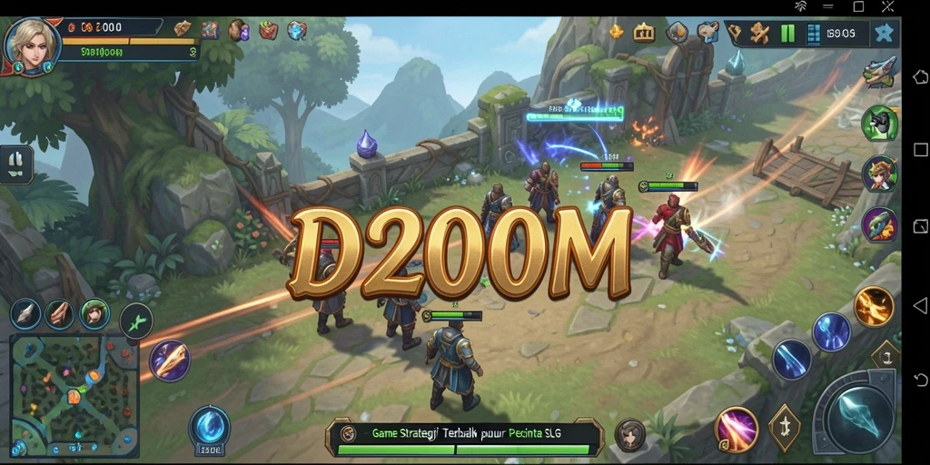 Tangkapan layar menunjukkan aksi seru dalam D200M dengan strategi yang menegangkan.