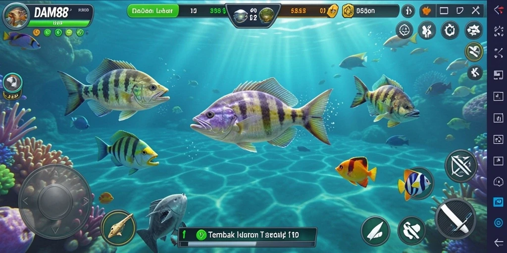 Screenshot permainan Tembak Ikan yang penuh aksi dan keseruan.