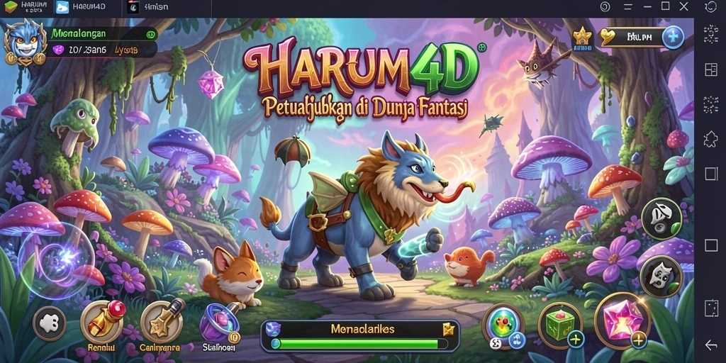 Tampilan gameplay menakjubkan di HARUM4D yang penuh petualangan.