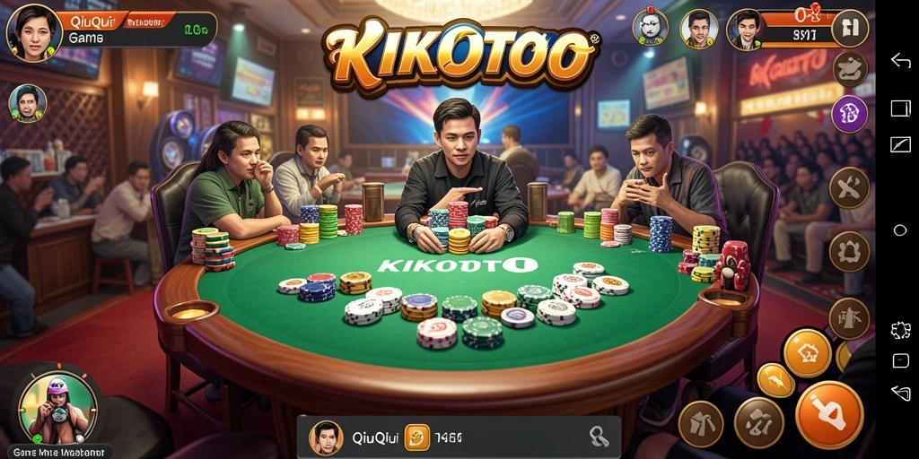 Screenshot KIKOTOTO menampilkan gameplay QiuQiu yang dinamis dan seru.
