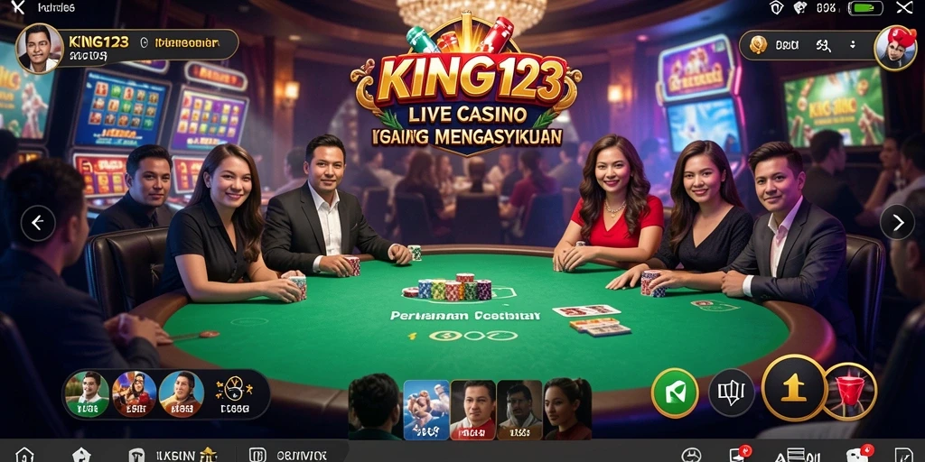 Tampilan menarik gameplay Live Casino di KING123.