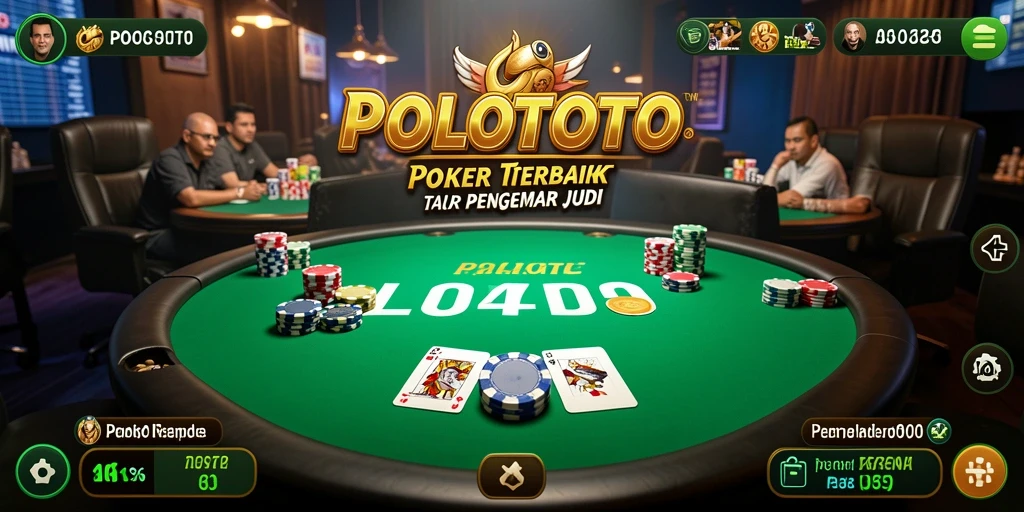 Tampilan menarik POLOTOTO dalam gameplay Poker yang seru.