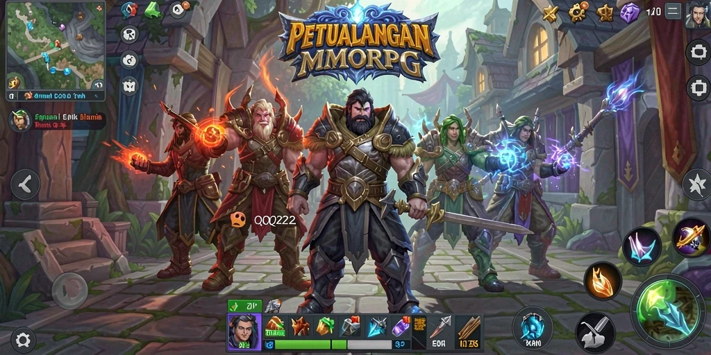Gameplay seru dan grafis menawan dalam QQ222 MMORPG.