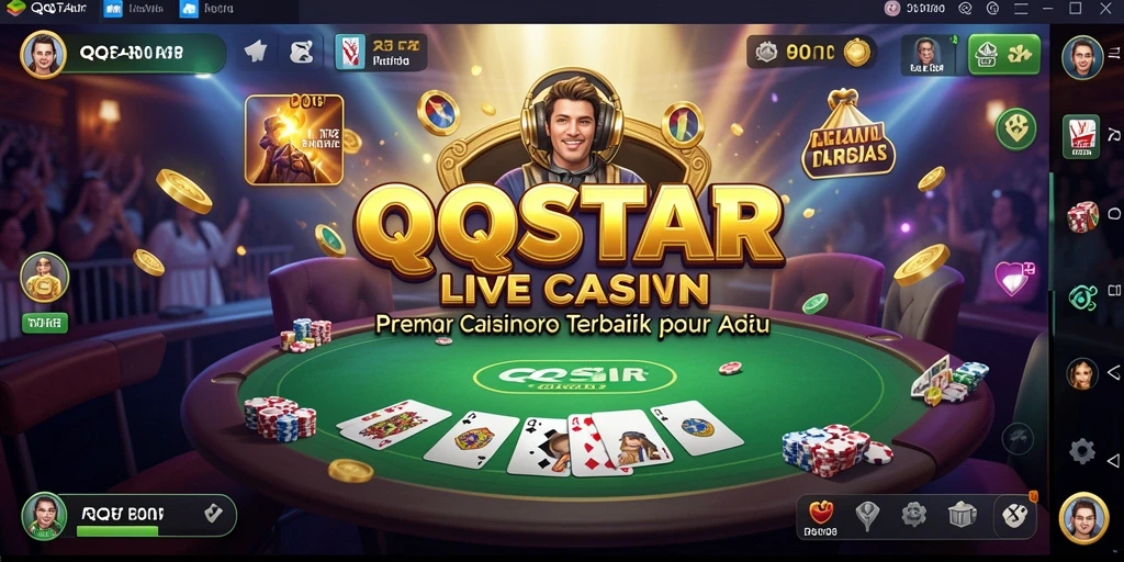 Tampilan interaksi dealer langsung dalam permainan Live Casino.