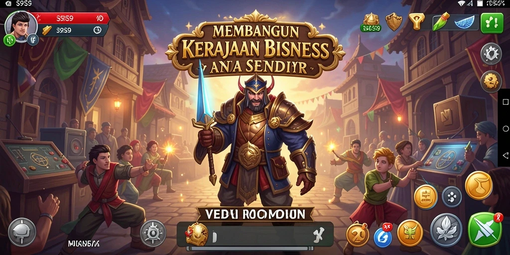 Screenshot gameplay S9S9 yang menunjukkan pembangunan bisnis yang dinamis.
