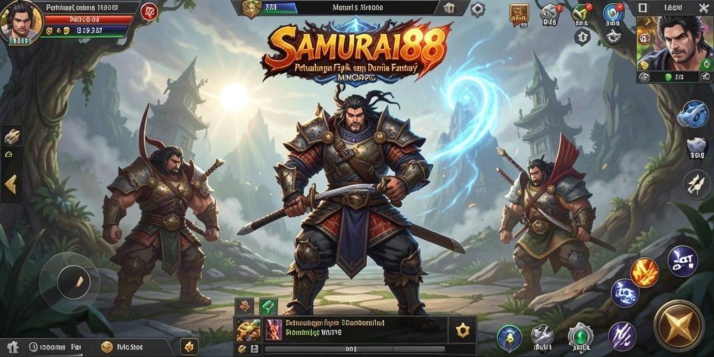 Tangkapan layar dari gameplay <strong>SAMURAI88</strong> yang menampilkan pertarungan seru.