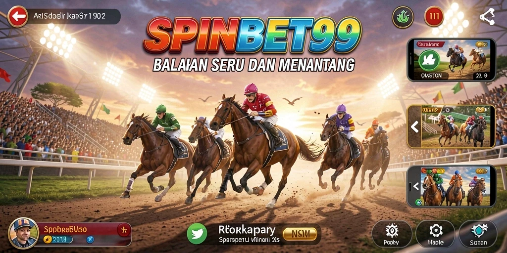 Gameplay balapan seru di SPINBET99 dengan trek yang menantang.