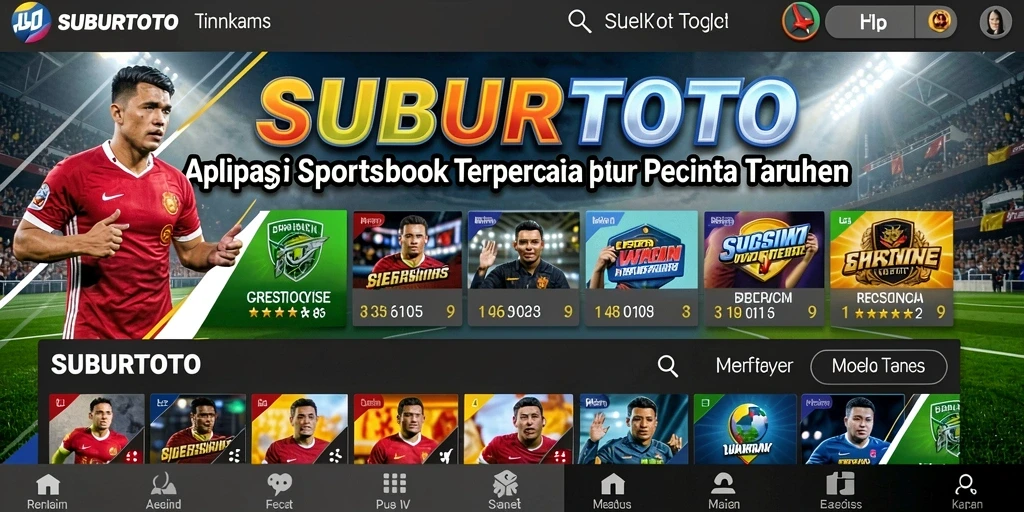 Tampilan gameplay SUBURTOTO dengan berbagai pilihan taruhan olahraga.