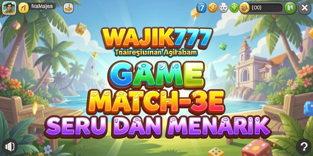 Tampilan gameplay seru di WAJIK777 dengan kombinasi ikon warna-warni.