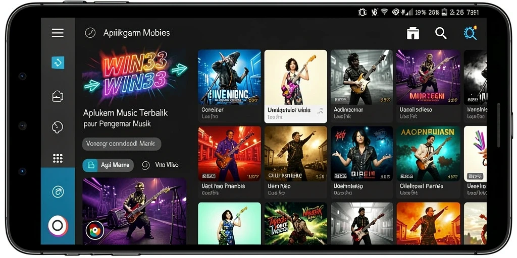 Screenshot utama WIN33 menampilkan gameplay seru dengan interaksi pengguna.