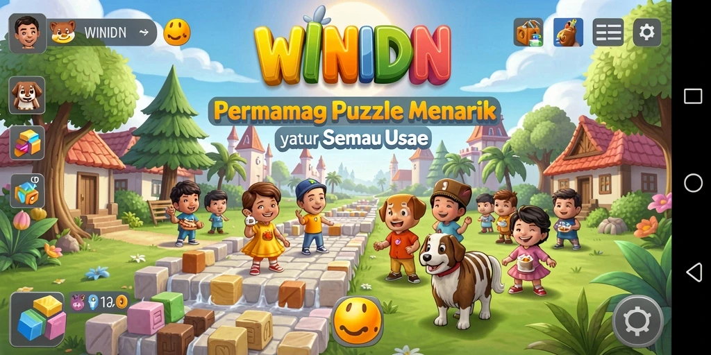 Tampilan gameplay Puzzle yang menantang dan menarik dari WINIDN.